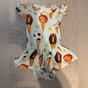 Posh peanut body suit dress